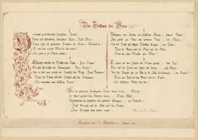 Das Gedicht. zu "Der Hofstaat des Weins". Illustration zu Adolf von Marées