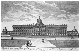 Das Neue Palais in Potsdam von der Gartenseite