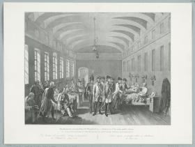 Gruppenbild: Hauptmomente aus dem Leben Sr. Majestät Franz I, Kaisers von Österreich, apostol Königs. Die Kranken und verwundeten Krieger werden getröstet im Feldhospital bei Lügor 1789