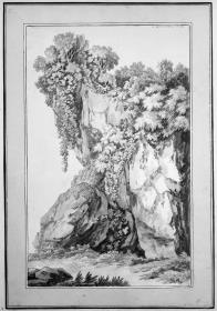 Bewachsene Felsengruppe bei Valmontone
