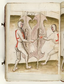 Der Schlag nach dem Schildarm. Fecht- und Ringerbuch der Brüder vom Stain (nach Talhoffer)