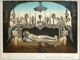 Le saint tombeau du Christ á Jerusalem. Das heilige Grab Christi zu Jerusalem.