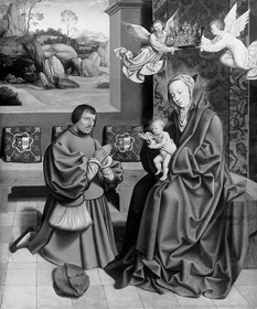 Maria mit dem Kind, verehrt vom Herzog von Kleve