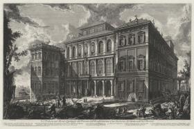Ansicht des Palastes des ehrwürdigen Hauses Barberini auf dem Quirinal (aus: Vedute di Roma)
