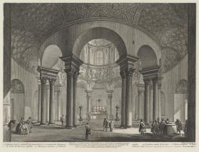 Innenansicht des Mausoleums von Santa Costanza (aus: Vedute di Roma)