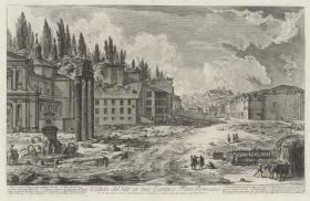 Seitenansicht des Forum Romanum (aus: Vedute di Roma)