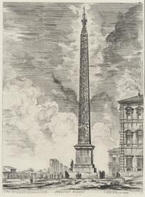 Der ägyptische Obelisk auf der Piazza di San Giovanni in Laterano (aus: Vedute di Roma)