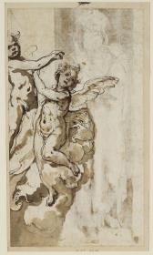 Zwei fliegende Putti