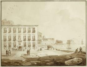 Der Albergo Vittoria an der Riviera di Chiaia in Neapel