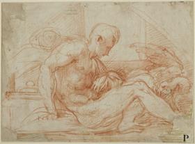 Johannes der Evangelist in einer Lünette