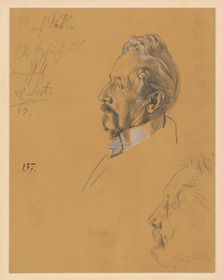 H. Graf Pückler und A. Graf von Keller. Studie zum Gemälde "Krönung Wilhelms I. in Königsberg"