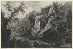 Ansicht des Wasserfalls in Tivoli
