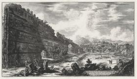 Ansicht der Überreste des Castro Pretorio in der Villa Hadrians in Tivoli
