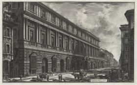 Ansicht des Palazzo Stopani (aus: Vedute di Roma)