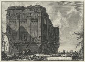 Antiker Tempel gewöhnlich della Salute genannt (aus: Vedute di Roma)