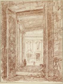 Blick aus dem Konservatorenpalast auf das bronzene Reiterstandbild des Mark Aurel