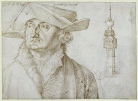 Lazarus Ravensburger und der Turm des Hofes von Liere in Antwerpen