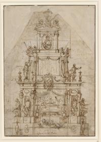 Entwurf eines Katafalks für Cosimo I. Medici