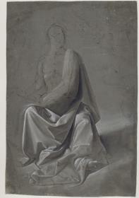 Draperiestudie (vielleicht Studie zum Gewand des Evangelisten Matthäus)