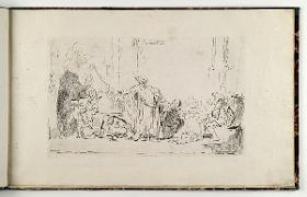 Szene einer Festnahme aus dem Alten Testament. in: Recueil de differents sujets d’étude gravé d’après les dessins de Rembrandt par D. Laurentz