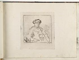 Büste eines vornehmen Mannes. in: Recueil de differents sujets d’étude gravé d’après les dessins de Rembrandt par D. Laurentz