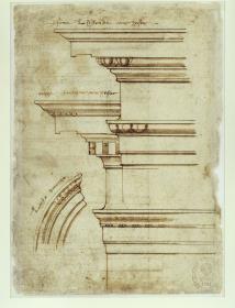 Gebälkstudien vom Piccolomini-Altar in Siena