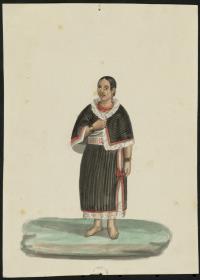 Trachten aus Ecuador: India aus Otavalo im Brautkleid