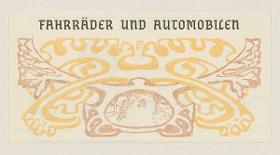 Fahrräder und Automobilen. Aus: Amtlicher Katalog des Deutschen Reiches. Weltausstellung in Paris 1900