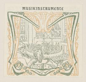 Musikinstrumente. Aus: Amtlicher Katalog des Deutschen Reiches. Weltausstellung in Paris 1900