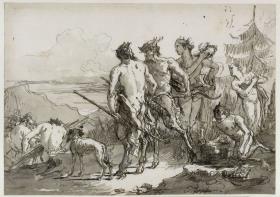 Satyrn auf der Jagd (?)