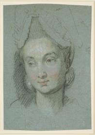 Bildnis einer jungen Dame mit Haube, en face