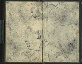 Mann mit Zigarre, schlafender Mann, Armstudie, Notizen, Amsterdam