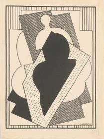 Composition cubiste (Centre Noir). Blatt aus der Mappe „Die Schaffenden“