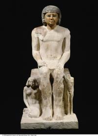 Familiengruppe, Augen des Mannes mit Einlagen