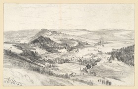 Bewaldete Berglandschaft