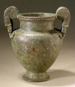 Archaischer Miniaturkrater mit Volutenhenkeln