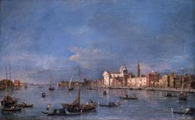 Blick auf den Giudecca-Kanal nach Nordwesten mit den Zattere