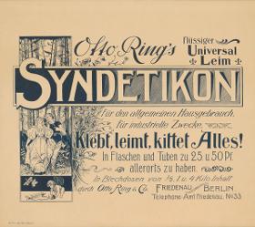 Otto Ring's Syndetikon klebt, leimt, kittet alles!