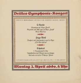 Drittes Symphonie-Konzert. Dirigent: Hofkapellmeister Pander