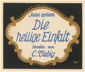 Die heilige Einfalt Novellen von C. Viebig