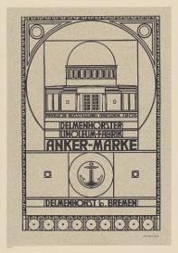 Pavillon Ausstellung Dresden 1906 Delmenhorster Linoleum-Fabrik Anker-Marke