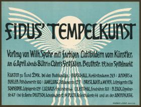 Fidus' Tempelkunst Vortrag von Wilh. Spohr mit farbigen Lichtbildern vom Künstler