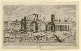 Tempio di Jano Quadrisrote / Janustempel (Blatt 12 der Serie I Vestigi Dell'Antichità Di Roma: Raccolti Et Ritratti In Perspettiva Con Ogni Diligentia)