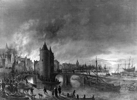 Brand einer holländischen Stadt