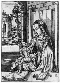 Maria mit apfelhaltendem Christuskind