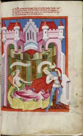 Toggenburg-Bibel. Joseph und die Frau des Potiphar