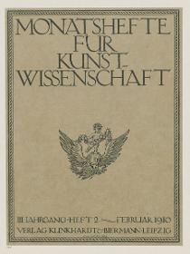 Einband zu Monatshefte für Kunstwissenschaft 3. Jahrgang Heft 2 Februar 1910
