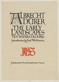 Probedruck zu dem Titelblatt von Albrecht Dürer, The Early Landscapes