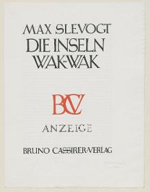 Prospekt zu Max Slevogt, Die Inseln Wak-Wak