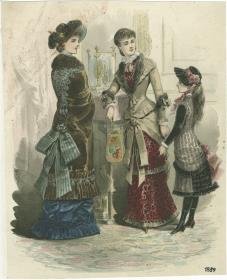 Promenaden-Ensemble und Mädchenkleid